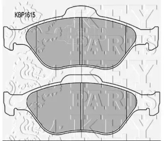 KEY PARTS kbp1615 -  Комплект тормозных колодок, дисковый тормоз